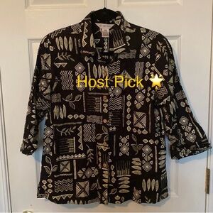 St De Ann linen and cotton button up